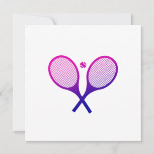 Tennis Rackets Magenta bis Lila Ombre Karte