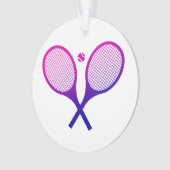 Tennis Rackets Magenta bis Lila Ombre Ornament (Vorderseite)