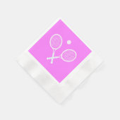 Tennis Rackets Party Deep Pink Serviette (Ecke)