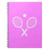 Tennis Rackets Pink Notizblock (Vorderseite)