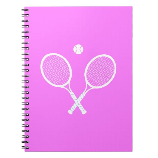 Tennis Rackets Pink Notizblock (Vorderseite)