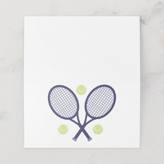 Tennis Rackets Platzkarte (Außenseite Aufgefaltet)