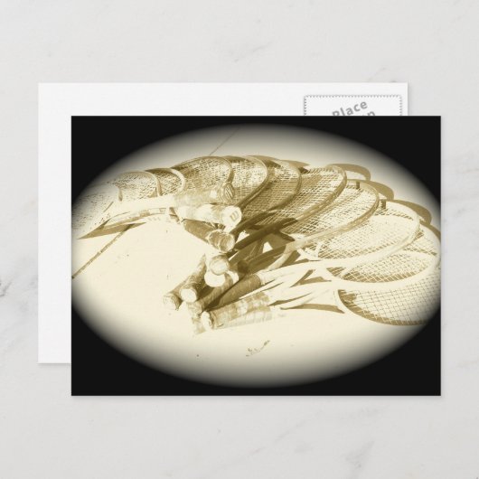 TENNIS RACKETS POSTKARTE (Vorne/Hinten)