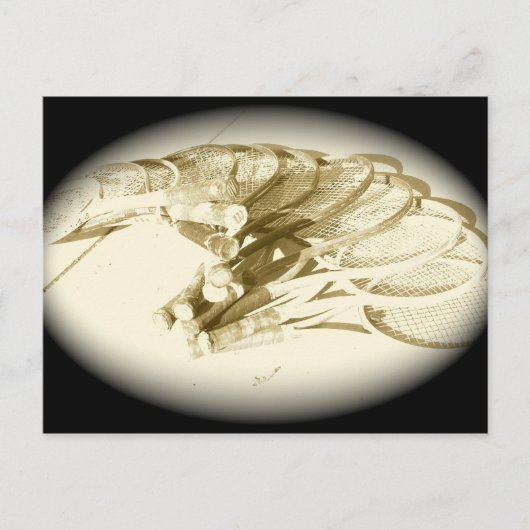 TENNIS RACKETS POSTKARTE (Vorderseite)