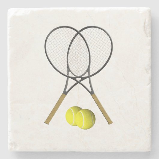 Tennis Rackets Sportdesign Steinuntersetzer (Vorderseite)