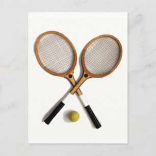 tennis rackets , sports , ballgames, postkarte
