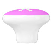 Tennis-Rackets und Ball-Party rosa Keramikknauf (Seitenansicht)