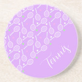 Tennis-Rackets und Balls Lilac-Untersetzer Getränkeuntersetzer (Vorne)
