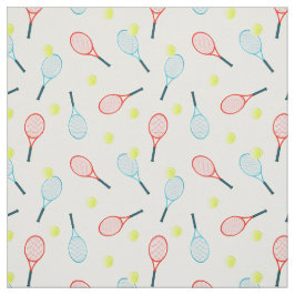 Tennis-Rackets und Balls-Muster Stoff