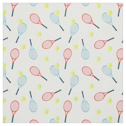 Tennis-Rackets und Balls-Muster Stoff (Muster)