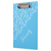 Tennis-Rackets und Balls Sky Pale Blue Klemmbrett (Links)