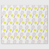 Tennis-Rackets und Balls Sport Thema Kinder Geschenkpapier (Flach)