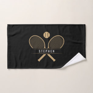 Tennis-Rackets und Namenssport Handtuch