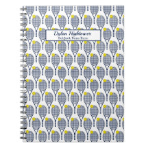 Tennis Racquet | Ball Muster Weißer Name | Gegenst