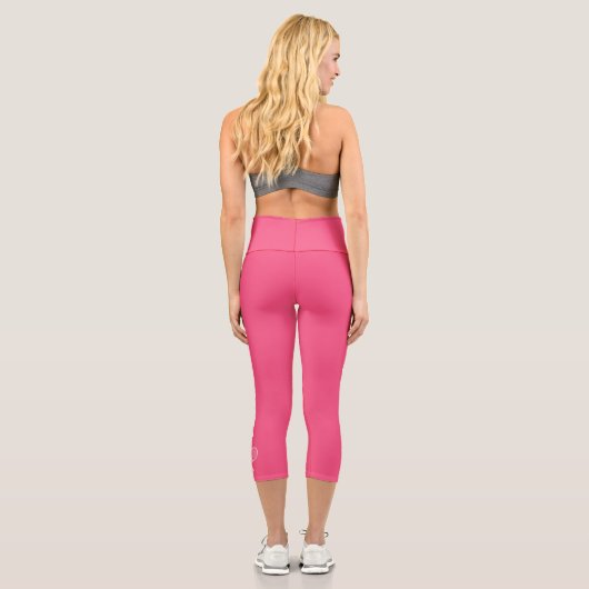 Tennis Racquet - Benutzerdefinierter Text oder Tea Capri Leggings (Rückseite)