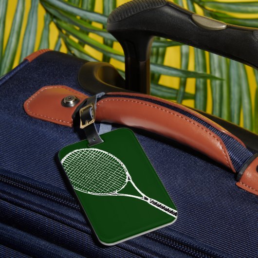 Tennis Racquet Gepäckanhänger (Vorderseite Insitu 1)