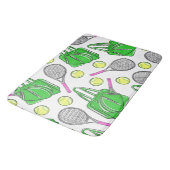 Tennis Racquet Green Bag Badematte (Schrägansicht)