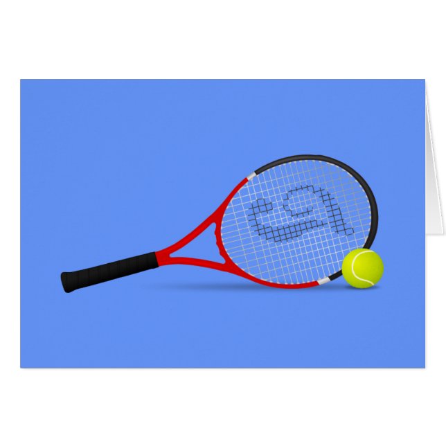 Tennis Racquet und Ball (Vorderseite (Horizontal))