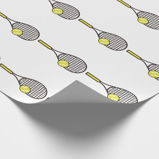 Tennis Racquet und Ball Geschenkpapier (Ecke)