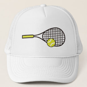 Tennis Racquet und Ball Truckerkappe
