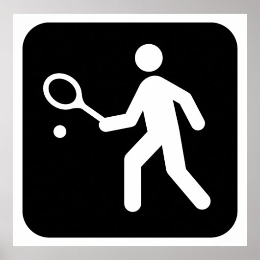 Tennis Racquetball Piktogramm Poster (Vorne)