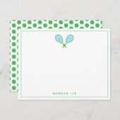 Tennis Racquets Green Blue Individuelle Name Note  (Vorne/Hinten)