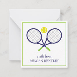 Tennis Racquets Personalisierte Geschenkkarten Mitteilungskarte
