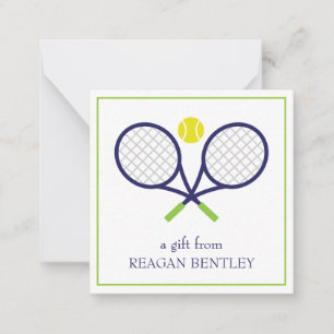 Tennis Racquets Personalisierte Geschenkkarten Mitteilungskarte