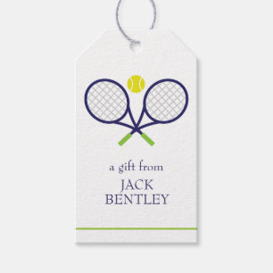Tennis Racquets Personalisierte Gift Tags Geschenkanhänger