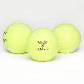 Tennis-Racquets und Ball-Name Personalisiert Tennisbälle (Multi)