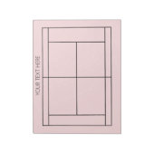 Tennis Record Notepad - Benutzerdefinierter Text Notizblock (Rotiert)