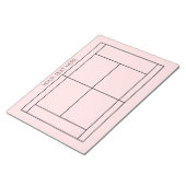 Tennis Record Notepad - Benutzerdefinierter Text Notizblock (angewinkelt)