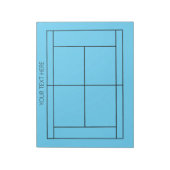 Tennis Record Notepad - Benutzerdefinierter Text Notizblock (Rotiert)