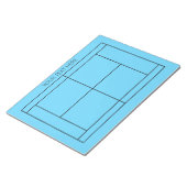 Tennis Record Notepad - Benutzerdefinierter Text Notizblock (angewinkelt)
