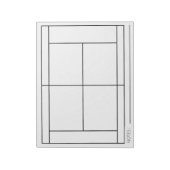 Tennis Record Notepad Notizblock (Rotiert)
