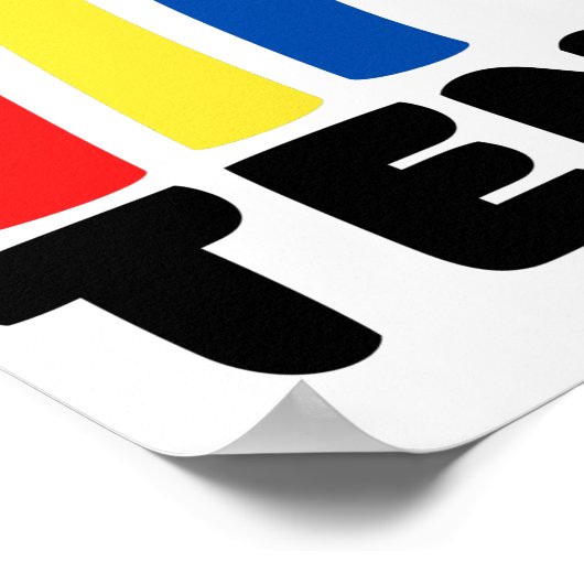 Tennis Regenbogen. Poster (Ecke)