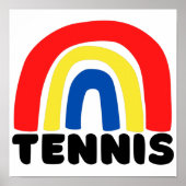 Tennis Regenbogen. Poster (Vorne)