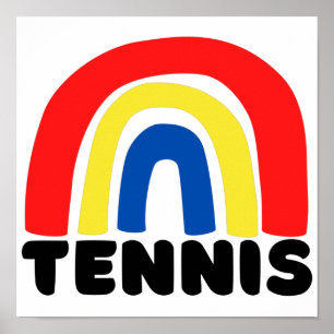 Tennis Regenbogen. Poster