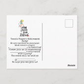 Tennis Rentirement Party Save the Date Postkarte (Rückseite)