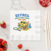 Tennis-Rentnerparty Serviette (Beispiel)
