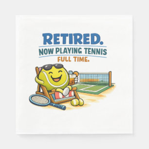 Tennis-Rentnerparty Serviette