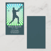 Tennis: Retro Strahlen: Visitenkarte (Vorne/Hinten)