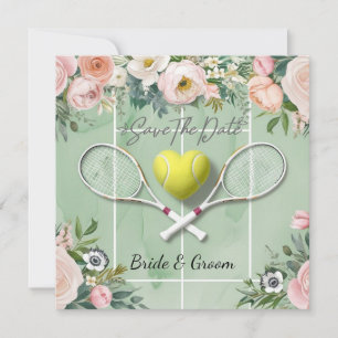 Tennis Rettet das Datum für die Hochzeit des Spiel Save The Date