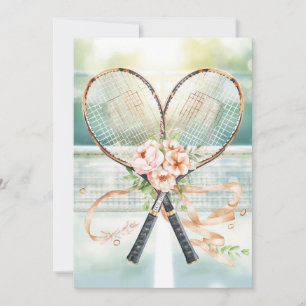 Tennis - Rettet das Datum für die Hochzeit des Ten Einladung