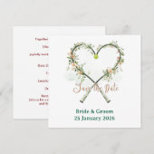 Tennis-Rettungs-Aktion Einladung zur Hochzeit (Vorne/Hinten)