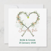 Tennis-Rettungs-Aktion Einladung zur Hochzeit (Vorderseite)