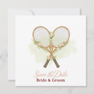 Tennis-Rettungs-Einladung zur Hochzeit Save The Date
