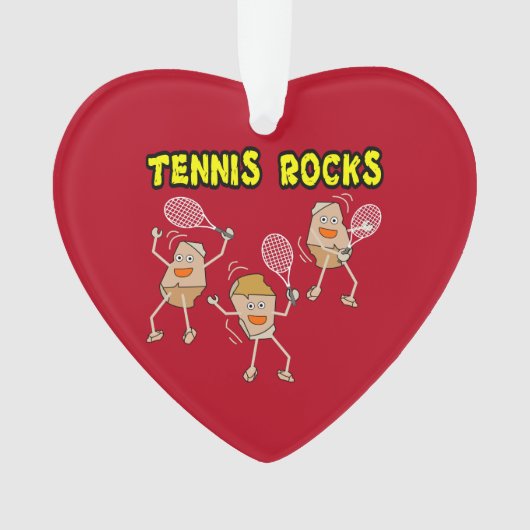 Tennis Rocks Ornament (Vorderseite)