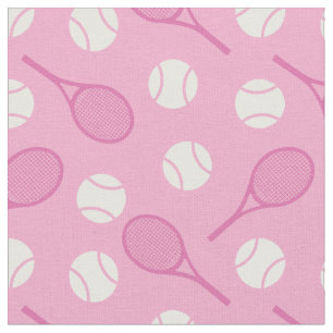 Tennis: Rosa und weiß - anpassbar! Stoff