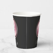 Tennis Rose Gold Rackets Custom Text Player Party Pappbecher (Rechts)